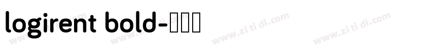 logirent bold字体转换